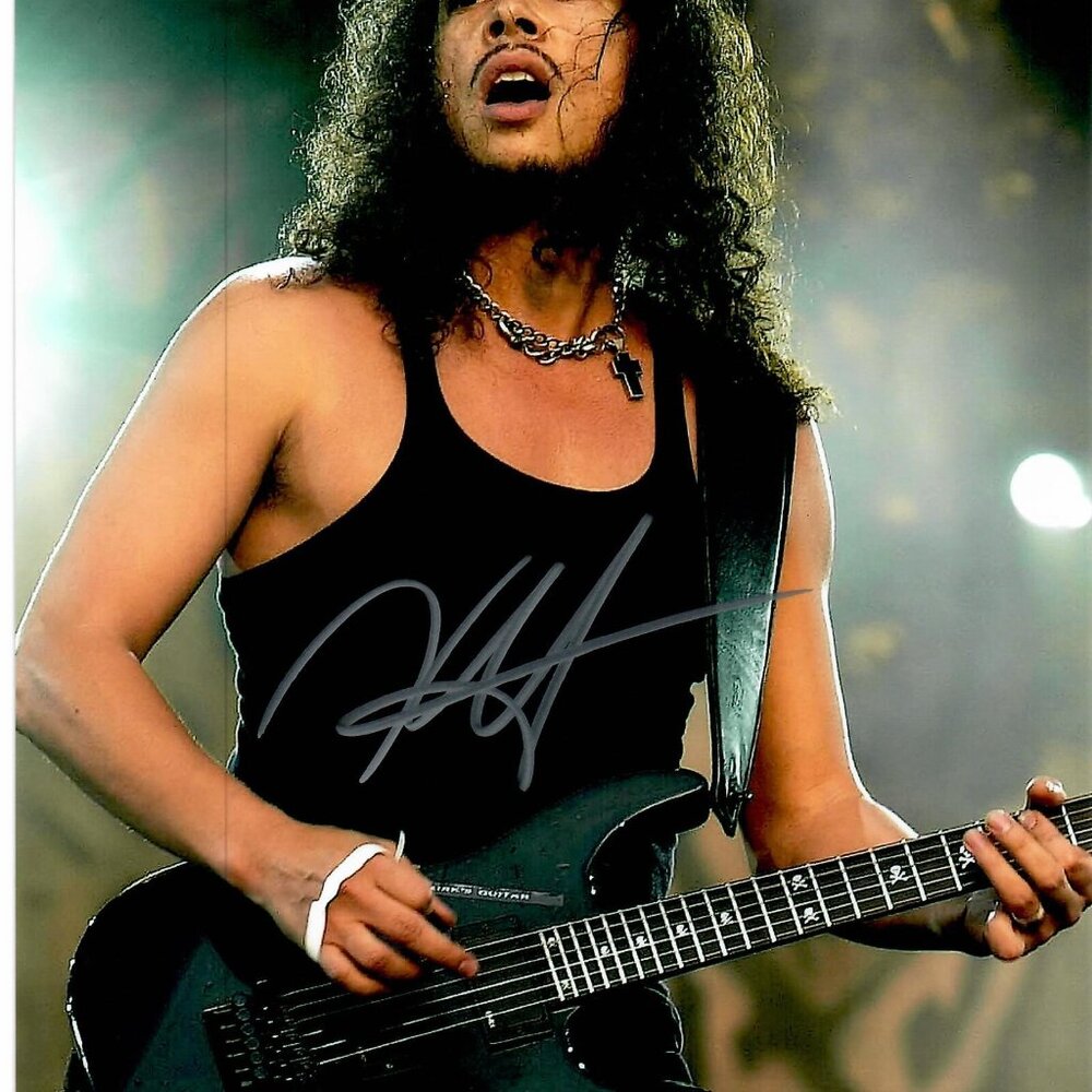 Kirk Hammett Metallica Lead Guitarist American Musician Signed 8X10 Photo